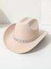 European, American and Western Cowboy Top Hat Color Diamond Casual Top Hat Tibetan Jazz Hat Felt Hat