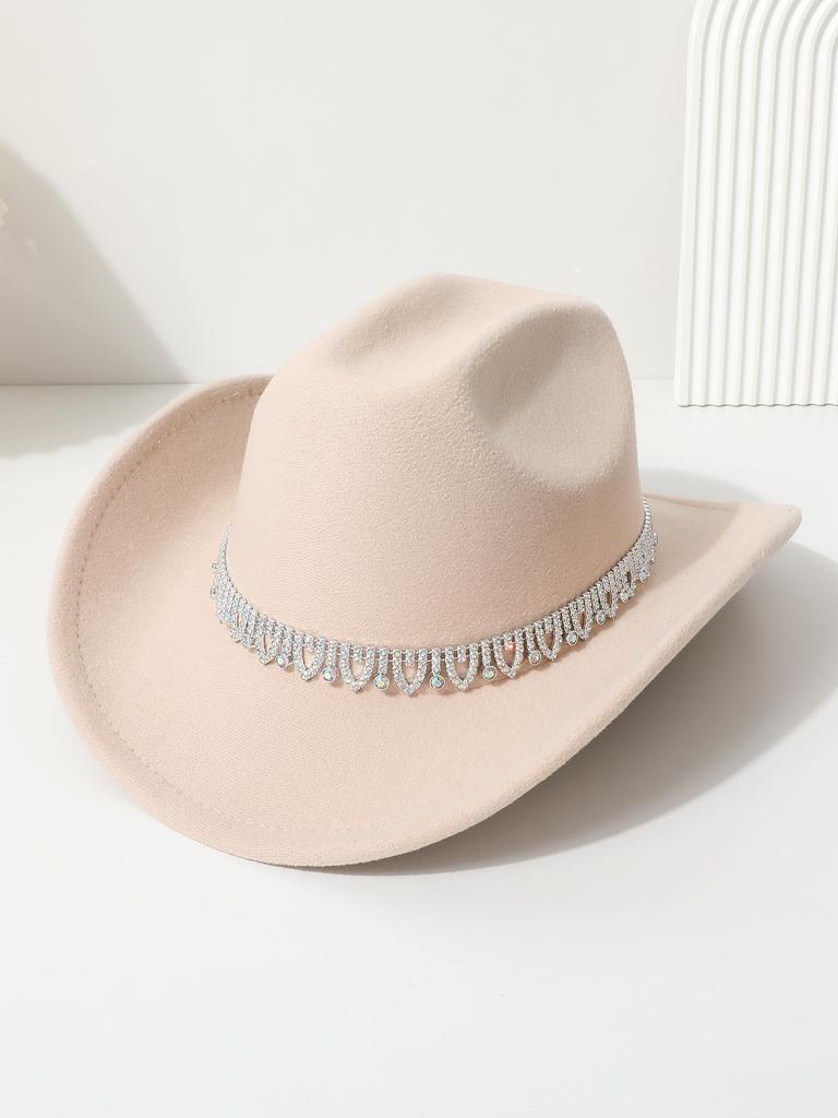 European, American and Western Cowboy Top Hat Color Diamond Casual Top Hat Tibetan Jazz Hat Felt Hat