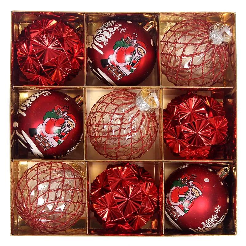 Festive Colorful Painted Christmas Ball Ornaments Reusable Decorative Baubles for Tree Holiday Party Decor Supplies