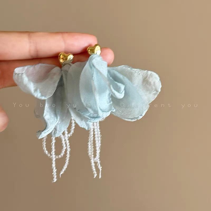 Yellow Petal Tassel Earrings - Bold Beach Vacation Flower Studs for Women, Super Hot & Beautiful Style 2025.