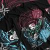 Tanjiro Demon Killer T-Shirt Kimetsu No Yaiba Anime Manga Summer New Men's and Women's Streetwear