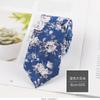 Cotton Tie Men'S Floral Printed Cotton 6Cm Narrow Casual Tie Women'S Flower Tie