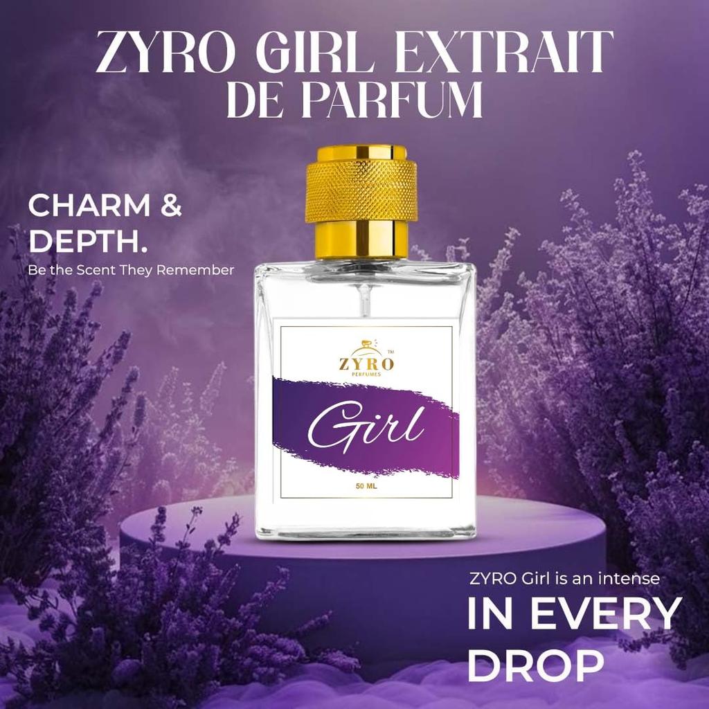 ZYRO Girl Floral & Fruity Fragrance for Her | Long Lasting Perfume | Extrait De Parfum with Melon, Rose & Vanilla | 50ML EDP