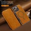 Magnetic Charging Flip Leather Case for Apple iPhone Pro Max (17/16/15/14) - Full Coverage & Anti-Theft