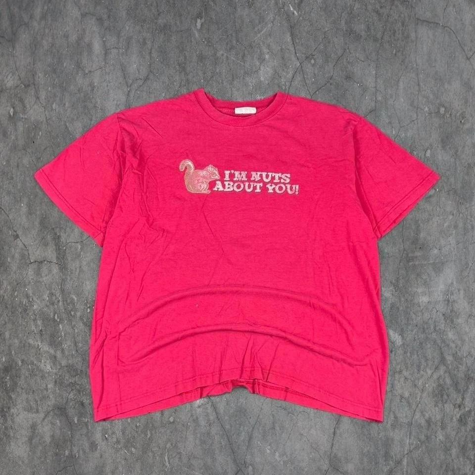 

Vintage I m Nuts About You Red Squirrel graphic tee Mens Sz XL S