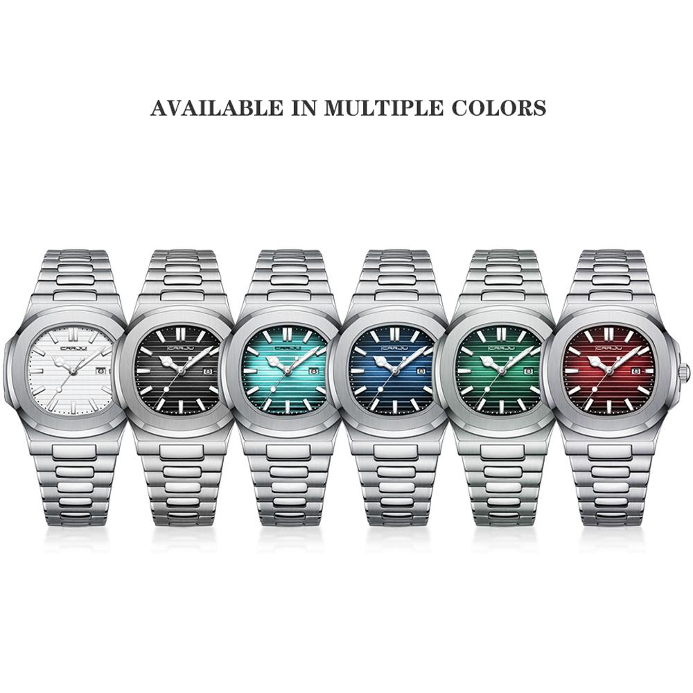 Luxury Man Wristwatch Business Stainless Steel Quartz Men Watch Waterproof Luminous Date Square Men's Watches Clock