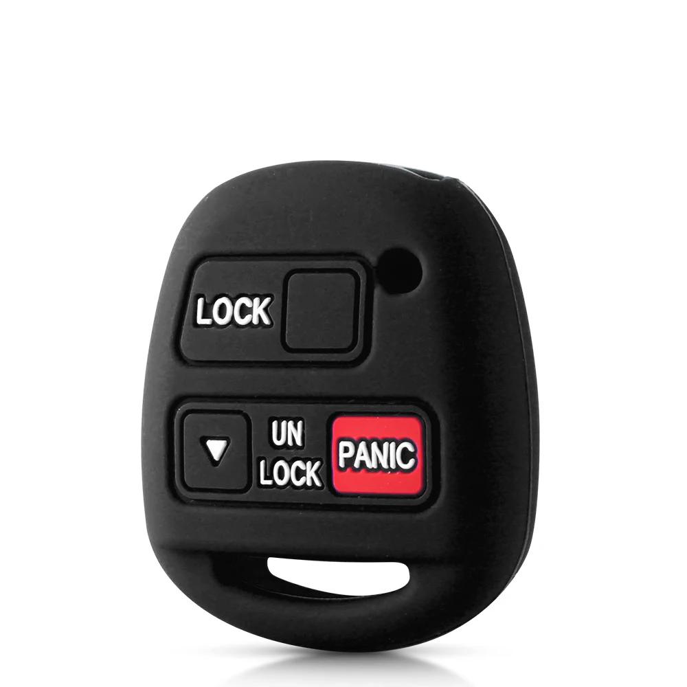 3 Buttons Silicone Car Key Case For TOYOTA Avensis Camry Corolla For Lexus ES330 RX330 GS300 Fob Protect Remote Key Shell