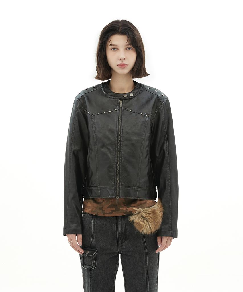 DEFGARMENTS Western Biker Leather Jacket [2Color]