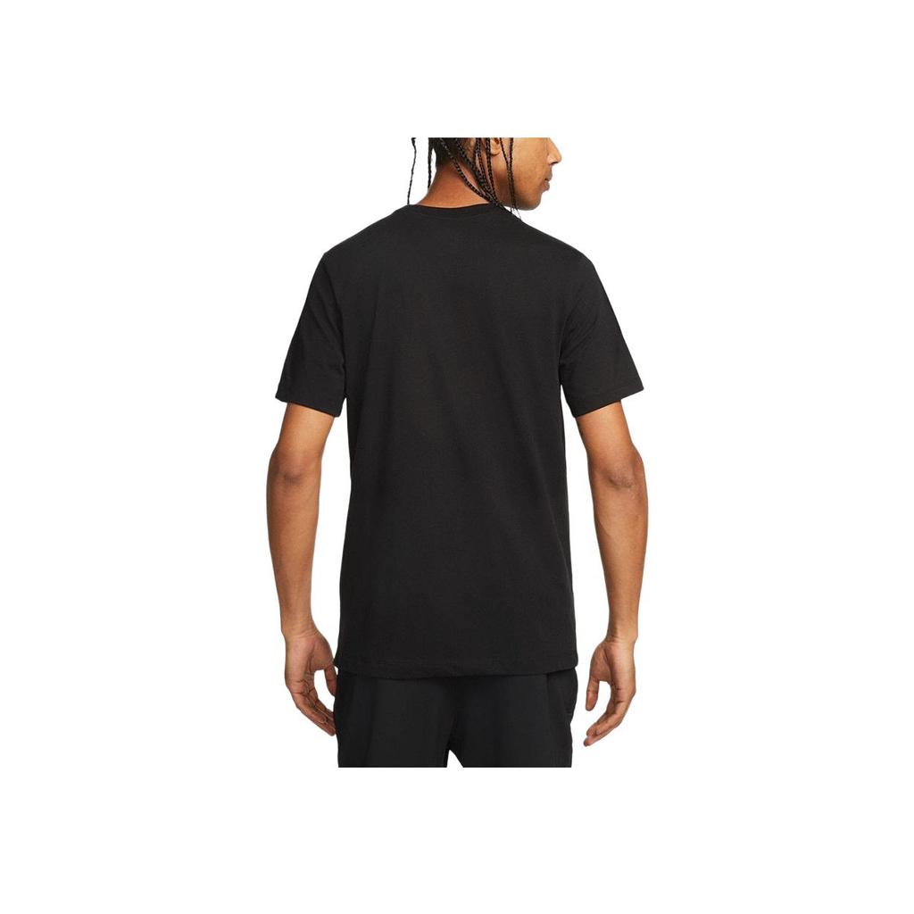 Nike Dri-FIT Logo Print Crew Neck T-Shirt Men Tops Black FJ2335-010