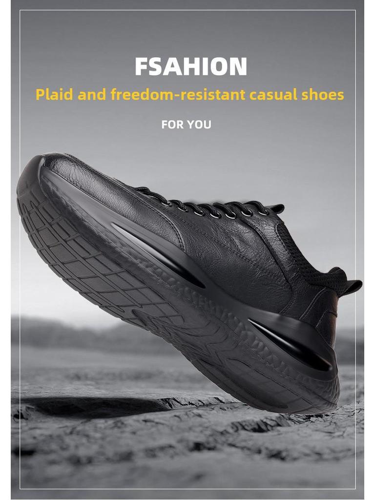 2025 Men's Spring & Autumn Trendy Casual Leather Sports Shoes