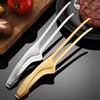 Korean Style Barbecue Clip 304 Stainless Steel Clip BBQ Clamp Roast Meat Shop Long Strawberry Clamp Barbecue Special Anti-Scalding Clip