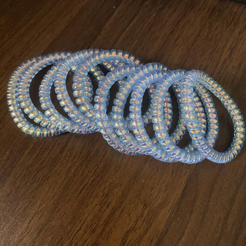 10 buc/set Elastice de păr tip arc de sârmă de telefon pentru femei, culori solide, elastice de păr pentru fete, elastic de păr tip scrunchie telefon