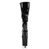 20Cm Front Lace-up Stiletto High-heeled Boots, Patent Leather High-heeled Boots, Pole Dancing Shoes