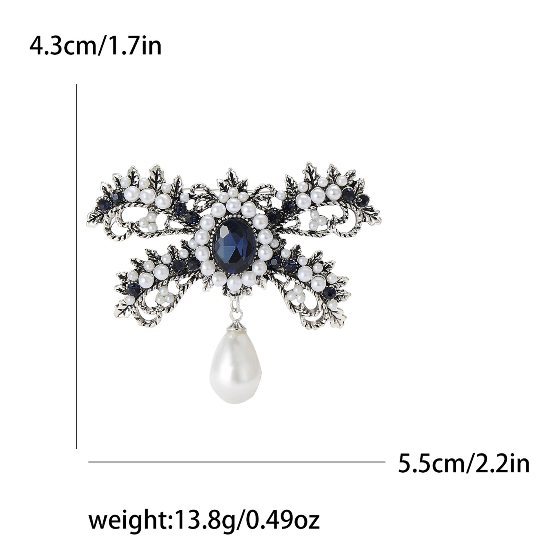 

Винтажная брошь-бантик из жемчуга из сплава, изысканная универсальная женская одежда, украшение-булавка для корсажа