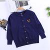 Băieți și fete Cardigan cu decolteu în V Pulover din tricot Jachetă pentru copii Jachetă casual brodata cu mânecă lungă pentru copii mici