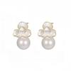 Elegant Glazed Pearl Flower Stud Earrings – Versatile, High-End Accessories for Women