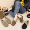 Fleece warm flat-bottomed cotton shoes for women's new winter wear non-slip low-heeled soft-soled warm cotton shoes