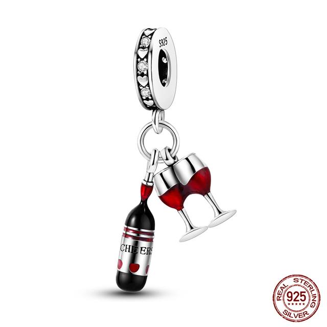 Prawdziwe 925 Sterling Silver kolorowy motyl sowa wróżka wisiorki koraliki Fit Fasion 925 oryginalne bransoletki naszyjniki Fine DIY biżuteria