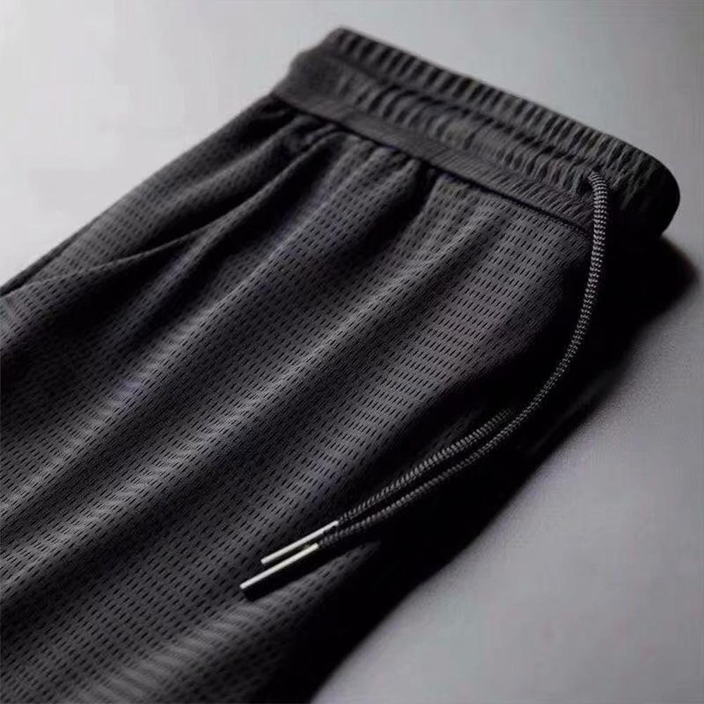 Men'S Summer Casual Pants Fitness Pants Sports Pants Quick-Drying Breathable Ice Silk Pants Straight Pants Thin Section