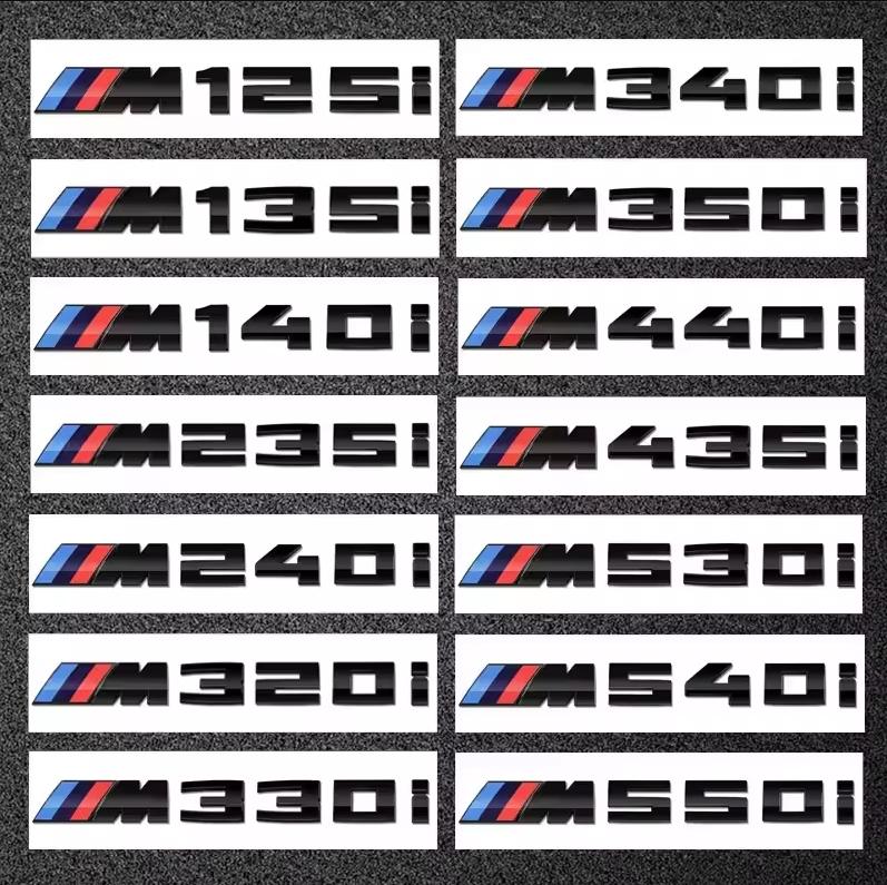 AXNX2 Car ABS Rear Trunk Words Letters Logo Badge Emblem Decals Sticker For BMW M35i M40i M40d M50i M50d M60i X5M50d X1 X2 X3 X4 X6