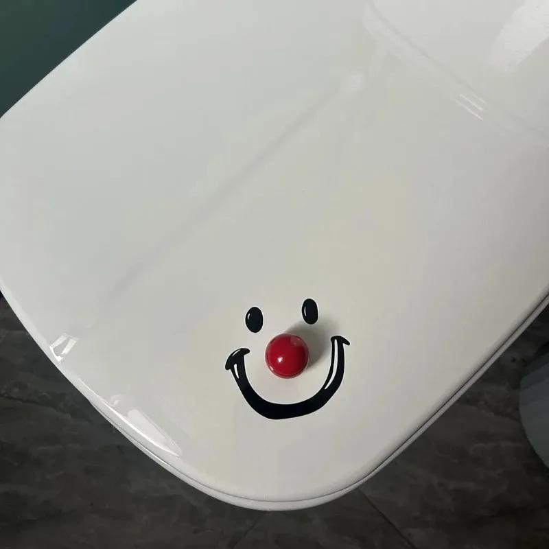 New Toilet Lid Creative Plastics Smiling Household Toilet Handle Anti Dirty Lid Lifting Device Bathroom Decoration Accessories