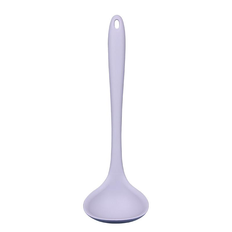 Silcone Soup Spoon Long Handle Ladle Pot Spoons Household Utensils Porridge Non Sticky Scoop Tableware Cooking Kitchen Utensils