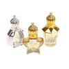 Mini Essential Oil Roller Bottle Crown Shape Perfume Bottling Portable Transparent Travel Electroplated Carve Glass Empty Bottle