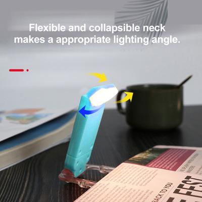 Led Rechargeable Clip On Book Light Eye-Caring Flexible Bookmark Reading Lamp