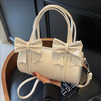 Bolsa de Mão com Laço Feminina Nova Versátil Bolsa de Ombro Casual Bolsa Mensageiro