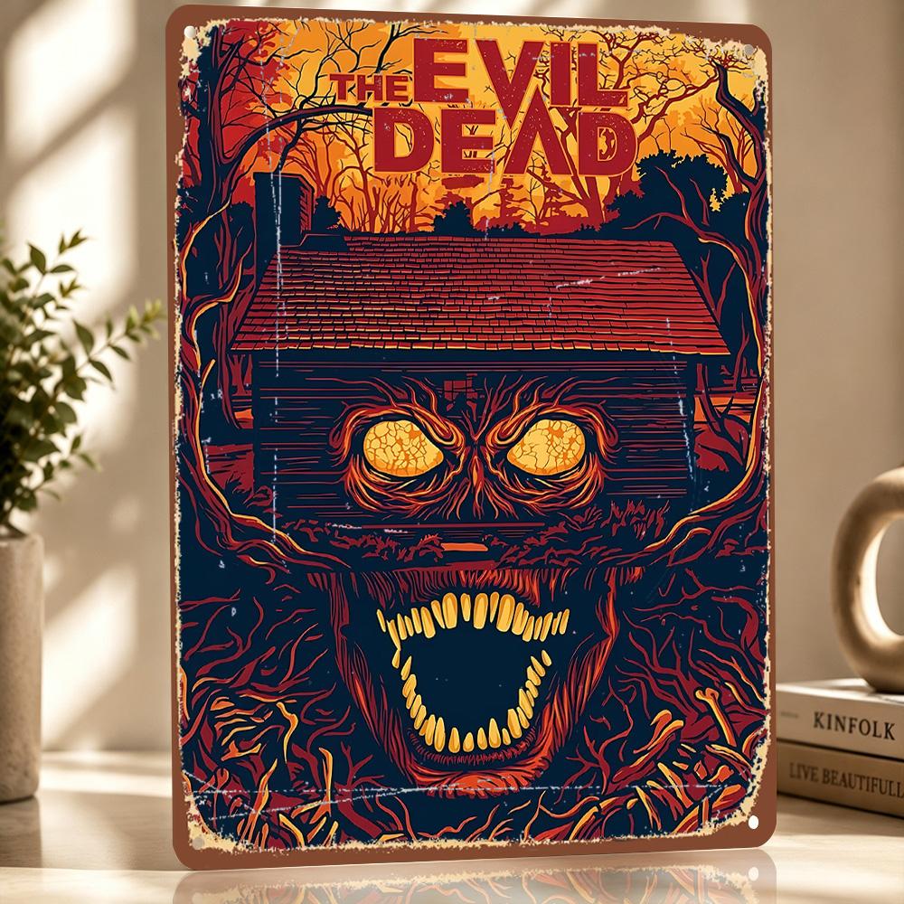Evil Dead Personalized D Textured Metal Poster Wall Art Vintage Tin Signs for Bedroom Decoration Room Decorating Interior Stuff