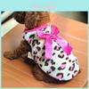Warmes und trendiges Korallenfleece-Haustier-Outfit für kleine Hunde mit Leopardenmuster-Design