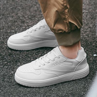 Buty męskie klasyczne białe niskie sneakersy casualowe moda studencka sportowe buty męskie plus size