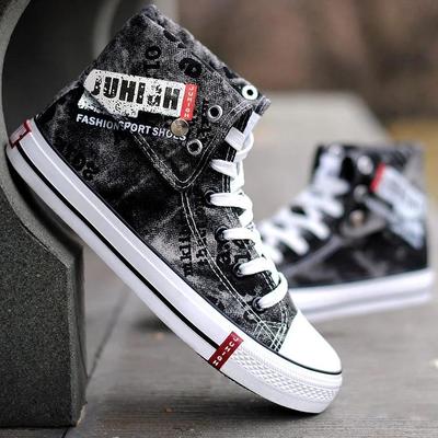 Pantofi sport pentru bărbați, pantofi sport din pânză cu dantelă, stil hip hop, stil western, cizme de cowboy, Tenis masculino