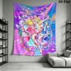 pretty cure Wall Tapestry Aesthetic Wall Hanging Printed Fabric Blanket Decorative Tapestries for Bedroom Living Room Home Decor