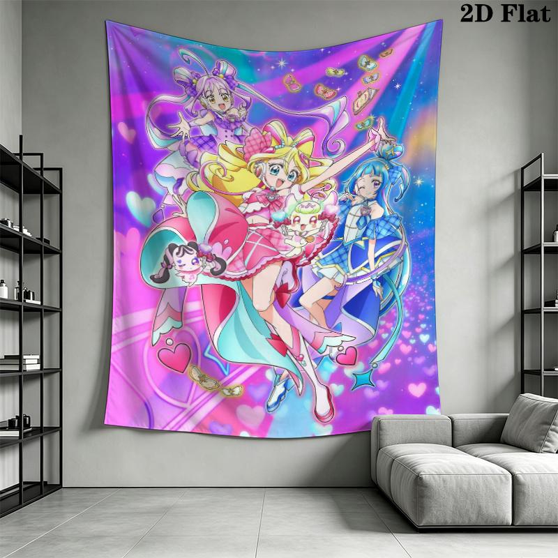 pretty cure Wall Tapestry Aesthetic Wall Hanging Printed Fabric Blanket Decorative Tapestries for Bedroom Living Room Home Decor