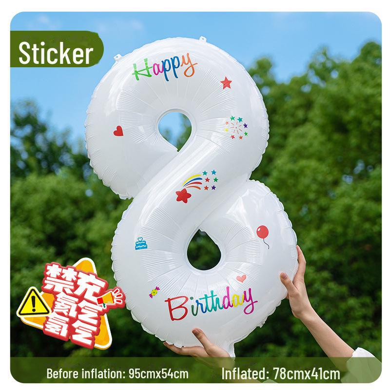 1st Birthday Balloon Cake Scene Decoration for Baby, Boys & Girls – Party Photo Props