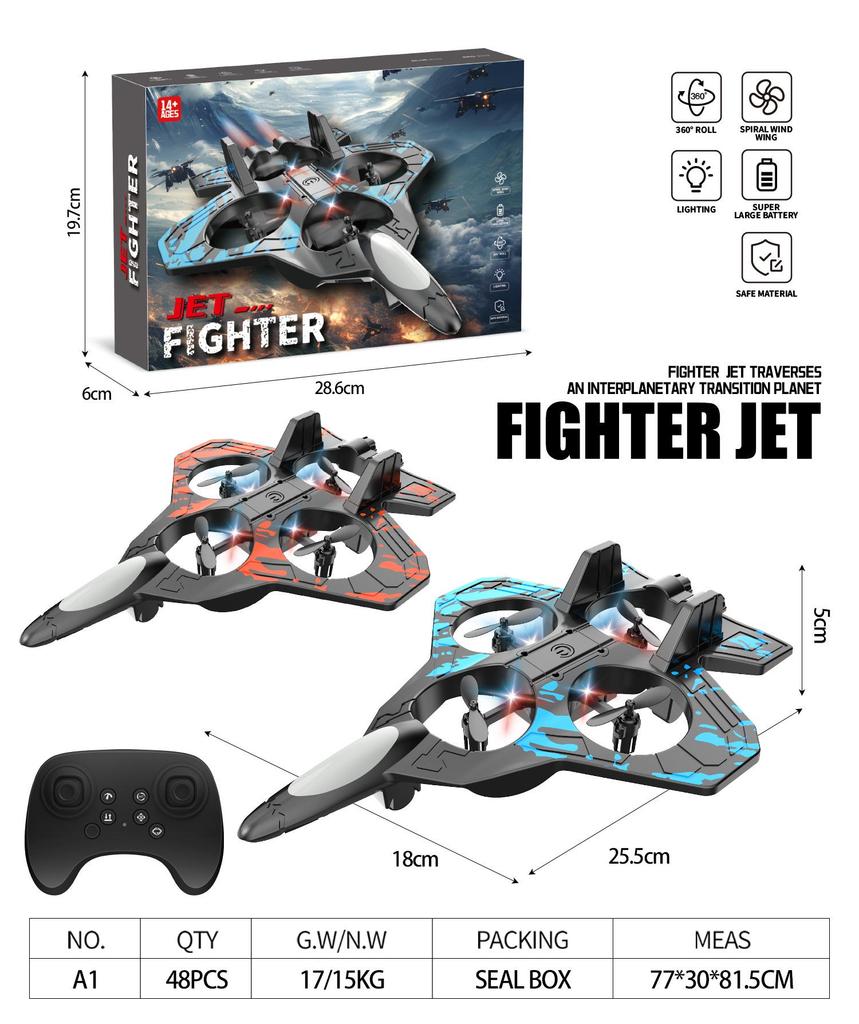 Renkli Işıklara ve 360° Takla Atma Yeteneğine Sahip A1 Uzaktan Kumandalı Köpük Uçak