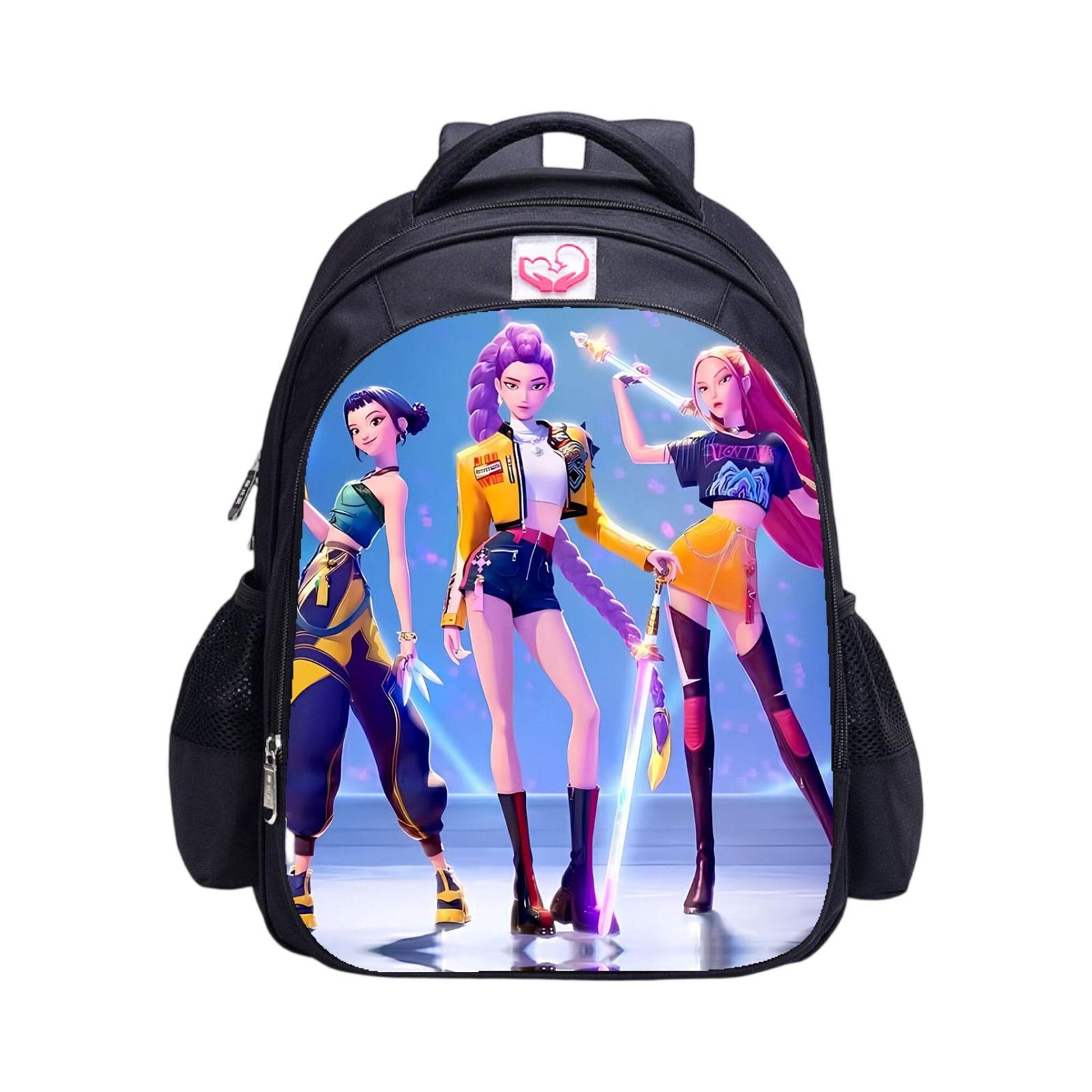 

Повседневная сумка через плечо с рисунком из мультфильма для учеников младших классов средней школы, рюкзаки большой вместимости One Size