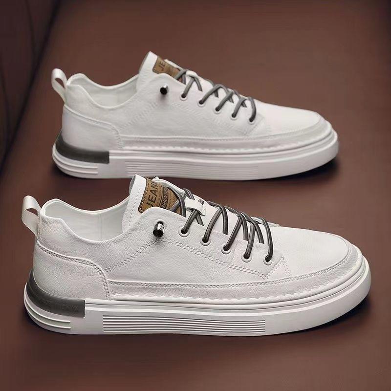 2025 Men's Trendy Autumn White Leather Casual Sports Shoes