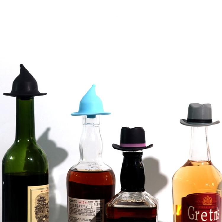 Champagne Sealers Reusable Champagne Bottle Stopper Hat Shaped Silicone Material
