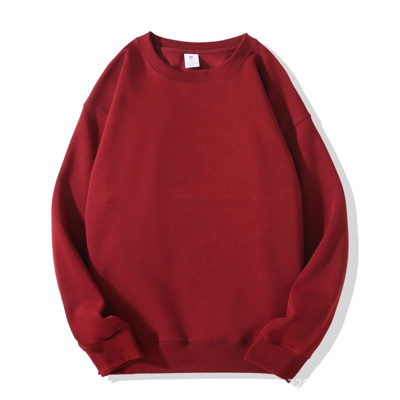 2025 Autumn/Winter Women's Casual Loose Round Neck Solid Sweatshirt - American Style Trendy Top