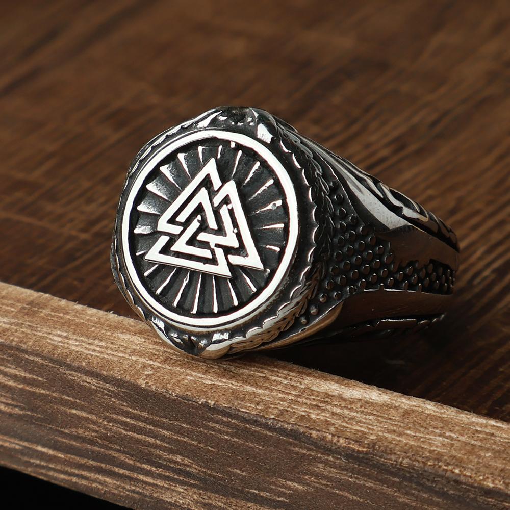 Einzigartiger Wikinger Bärenklauenring für Herren Vintage Edelstahl Odin Wikinger Keltischer Ring Punk Motorradfahrer Biker Schmuck Großhandel