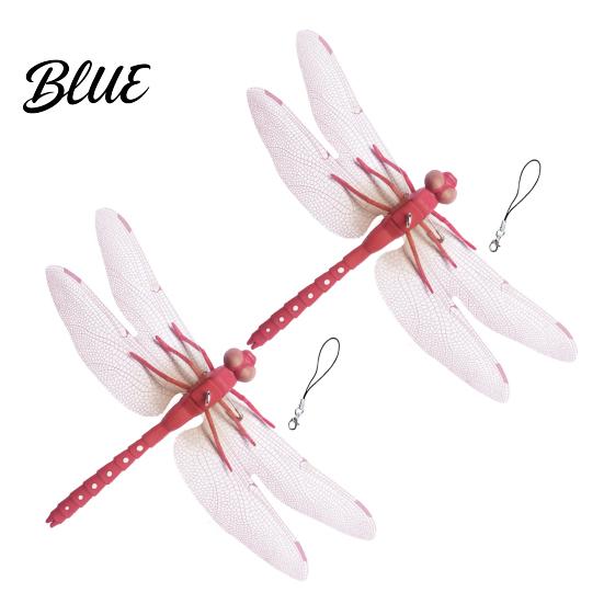 Dragonfly Garden Art Accessory 3D Simulation Outdoor Fake with Keychain Artificial Decoration Insect Model for Yard Courtyard Patio Flower Beds