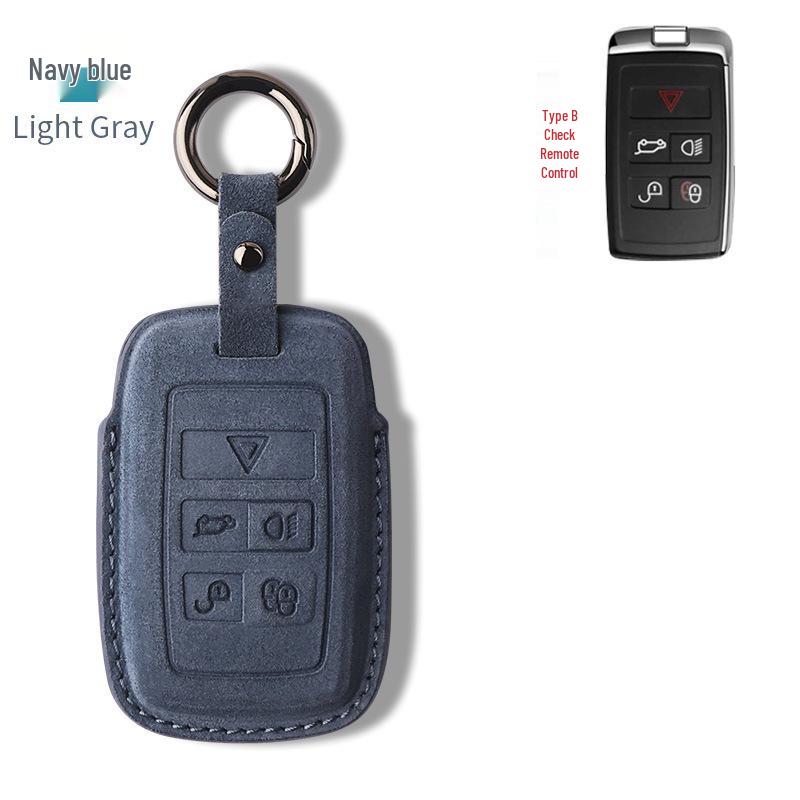 Nubuck Leather Key Case for Range Rover Models (Sport, Evoque, Defender, Discovery Sport, Velar, Freelander)