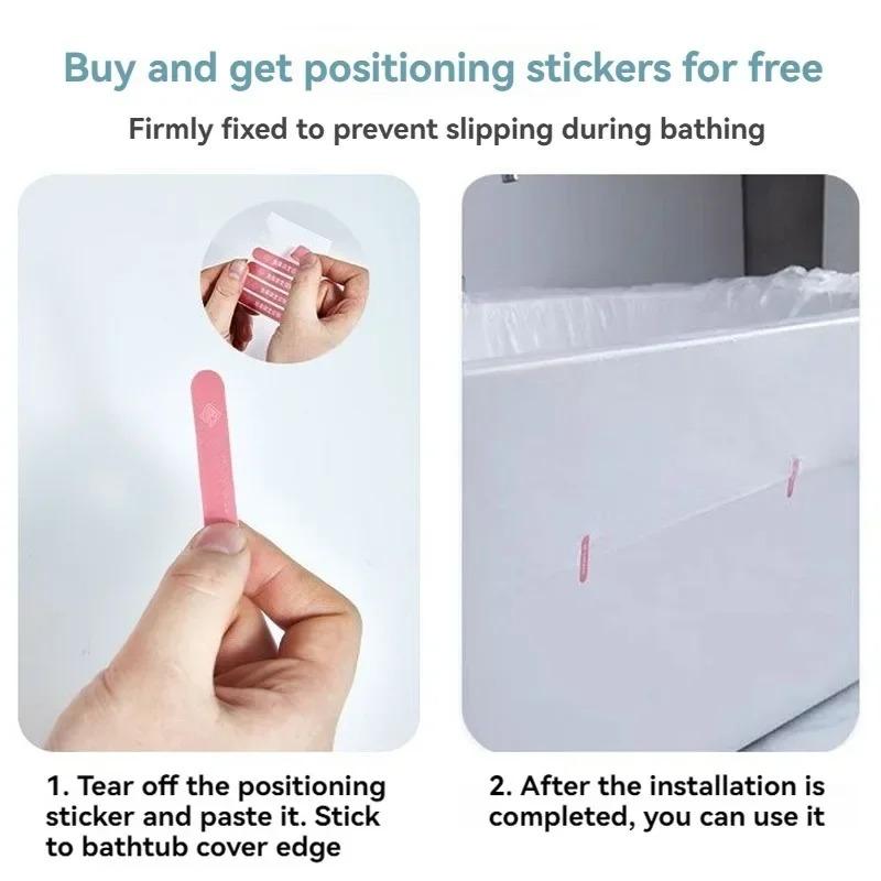 Disposable Bathtub Cover Portable Oversized Bathtub Liner Anti-Dirt Protective Film for Salon Home Travel Hotel Bathroom Hygiene Cleaning Accessory