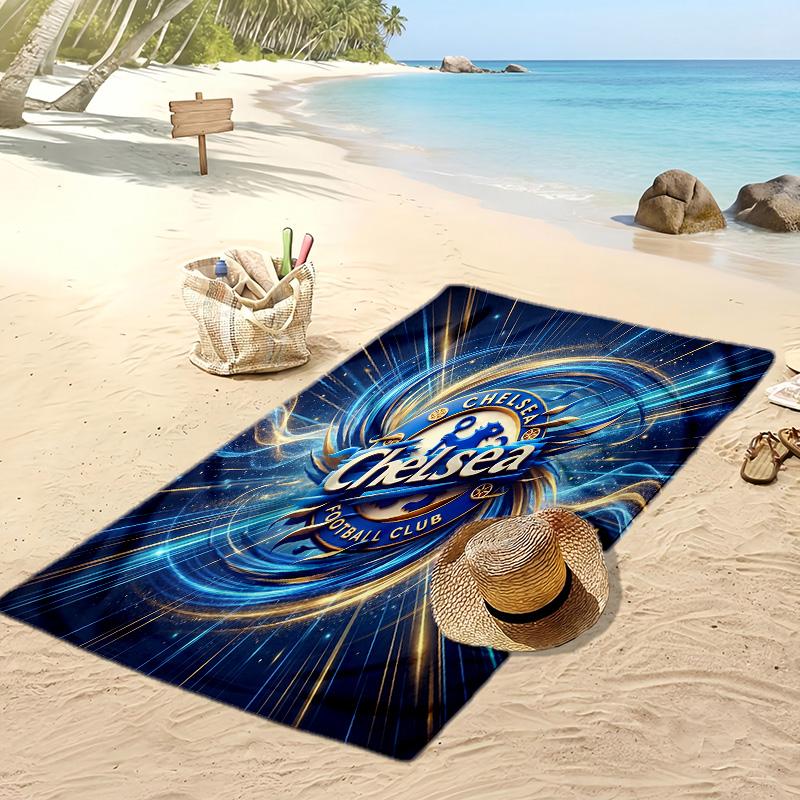 Chelsea FC Printed Beach Towel Quick Dry Soft TowelPortable Large Rectangular Beach Blanket for Travel Swimming Pool