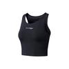 Solid Color Round Neck Slim Fit Running Sports Vest Women Tops Black SC1239142-2