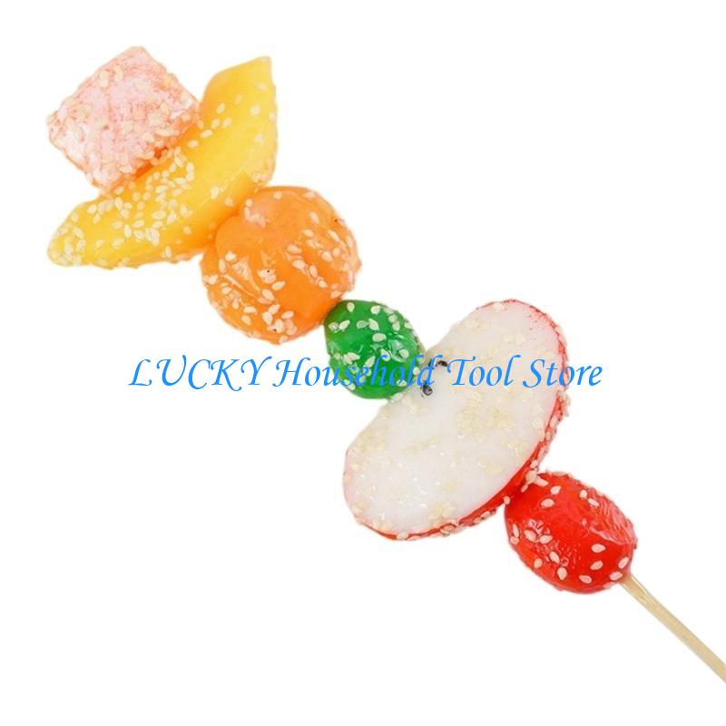J0MC Realistic Fruit Sugar-Coat Haws Artificial Fruit Artificial Candied Haws for Photography Props Birthday Decortions