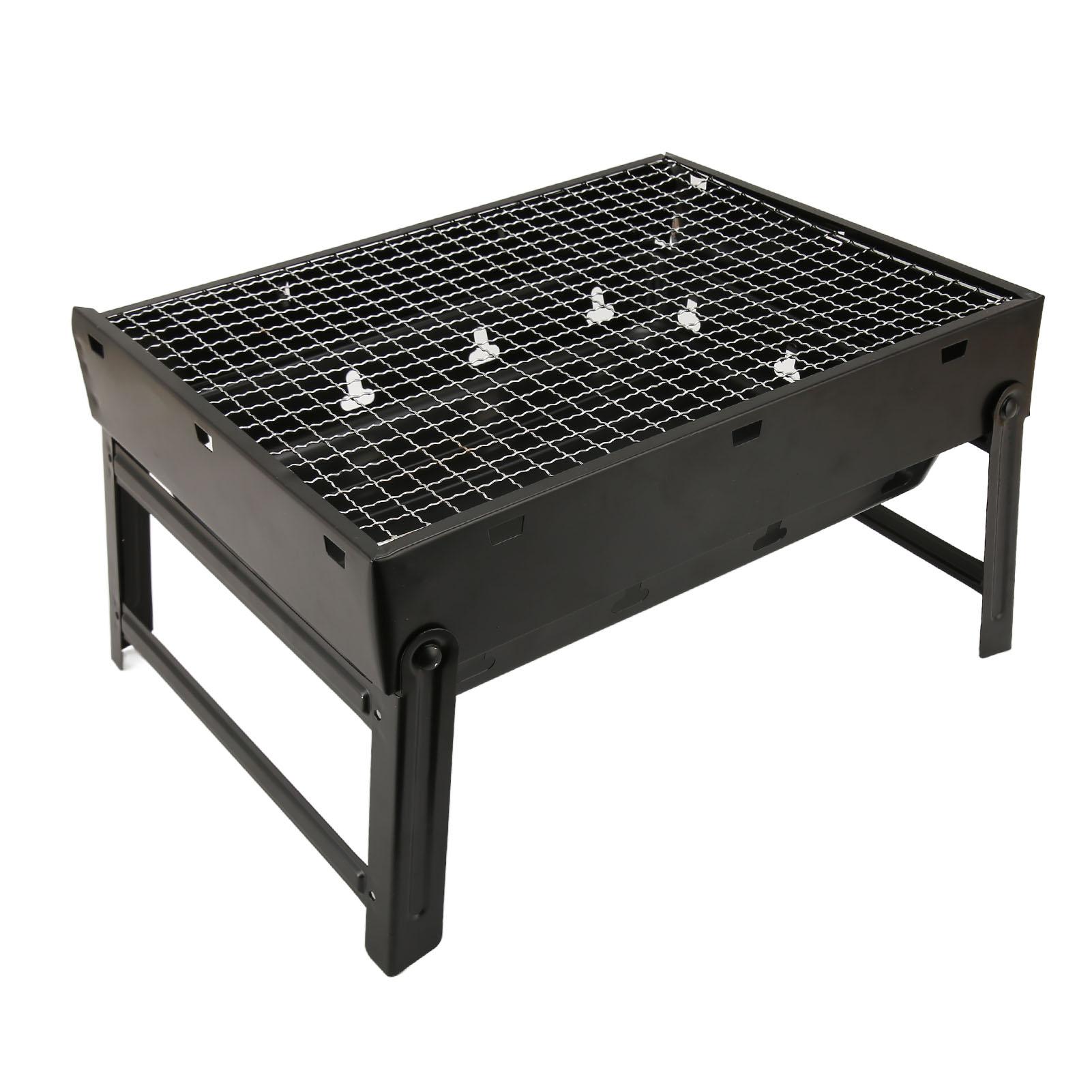 

Складной гриль для барбекю, термостойкий, для улицы, угольная печь для барбекю, для кемпинга, маленький размер