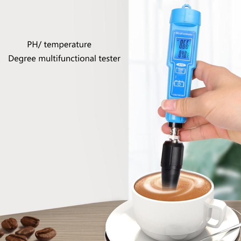 Tester Pen Multifunction Digital Water Temperature Tester with Temperature Compensation 0-14 Measurement Ranges